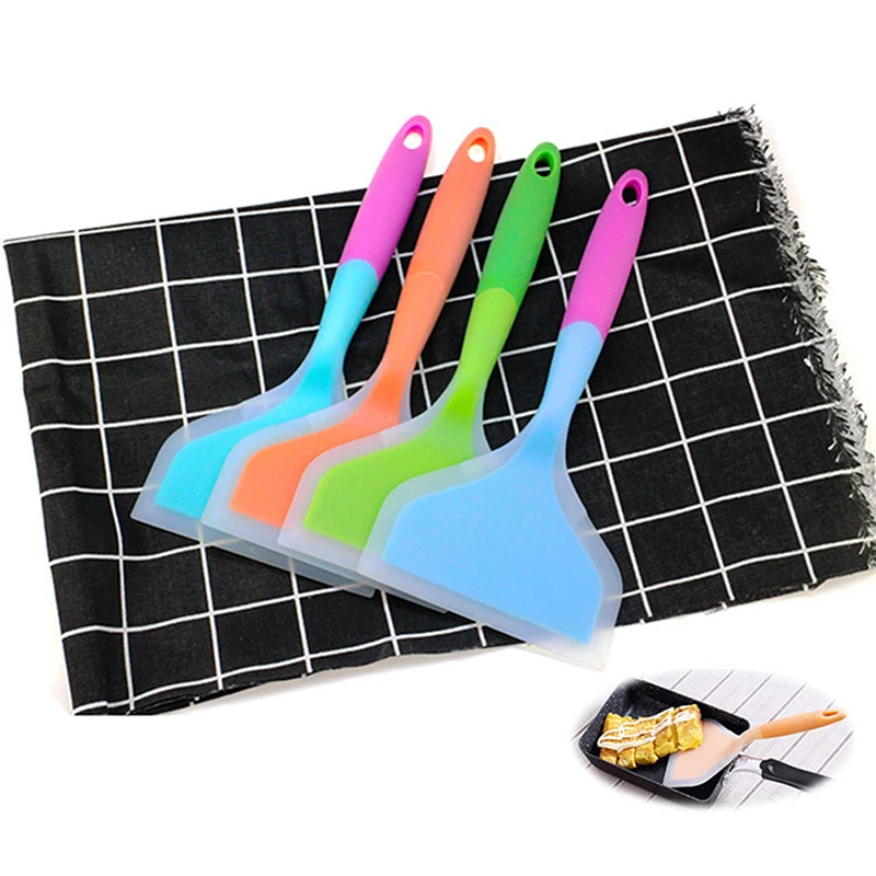  Silicone Spatula Beef Meat Egg Kitchen Scraper Wide Pizza Shovel Non-stick Turners Food Lifters Hom