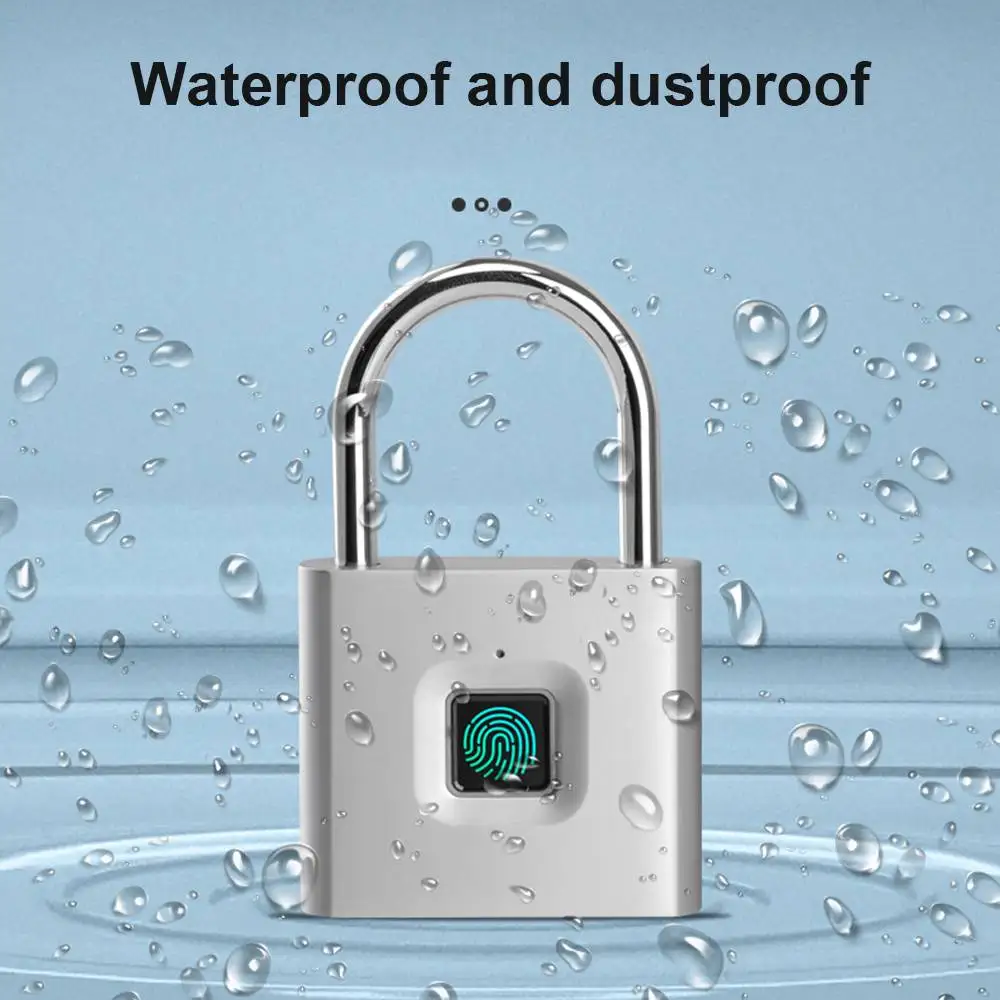 Smart Fingerprint Lock Unlock Zinc Alloy Anti-theft Smart Keyless Unlock for Door Cabinet Luggage Indoor Outdoor Safety Security