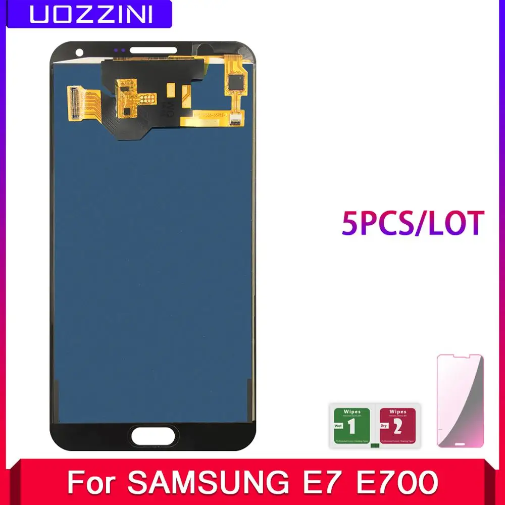 5 шт./лот высококачественный ЖК дисплей 100% протестирован для Samsung Galaxy E7 E700 E7000