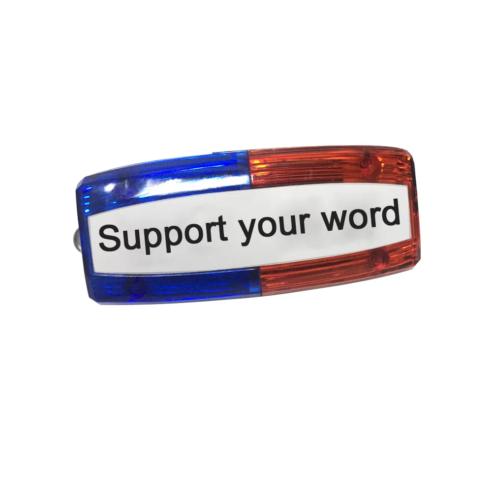 OEM word Для ночного использования, общественная безопасность светодиодный светильник плеча полиция сигнальная лампа встроенный аккумулятор паника светодиодный светильник по системам OEM флэш-светильник - Цвет: OEM word