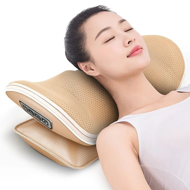 

Electric Heating Head Massager Airbag Massage Pillow Cervical Shoulder Back Body Kneading Massage Infrared therapy Neck Massager
