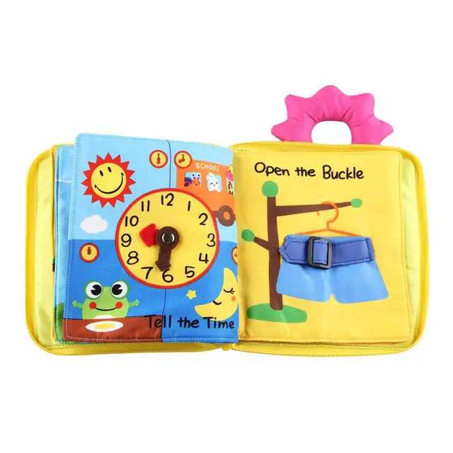 Educational Baby Toys Hot Infant Kids Early Development Cloth Books Learning Education Unfolding Activity Books 1