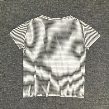 

100% linen Women Knitted T shirt ladies Stripes ladies tee top female summer short sleeve knitwear t shirts clothing