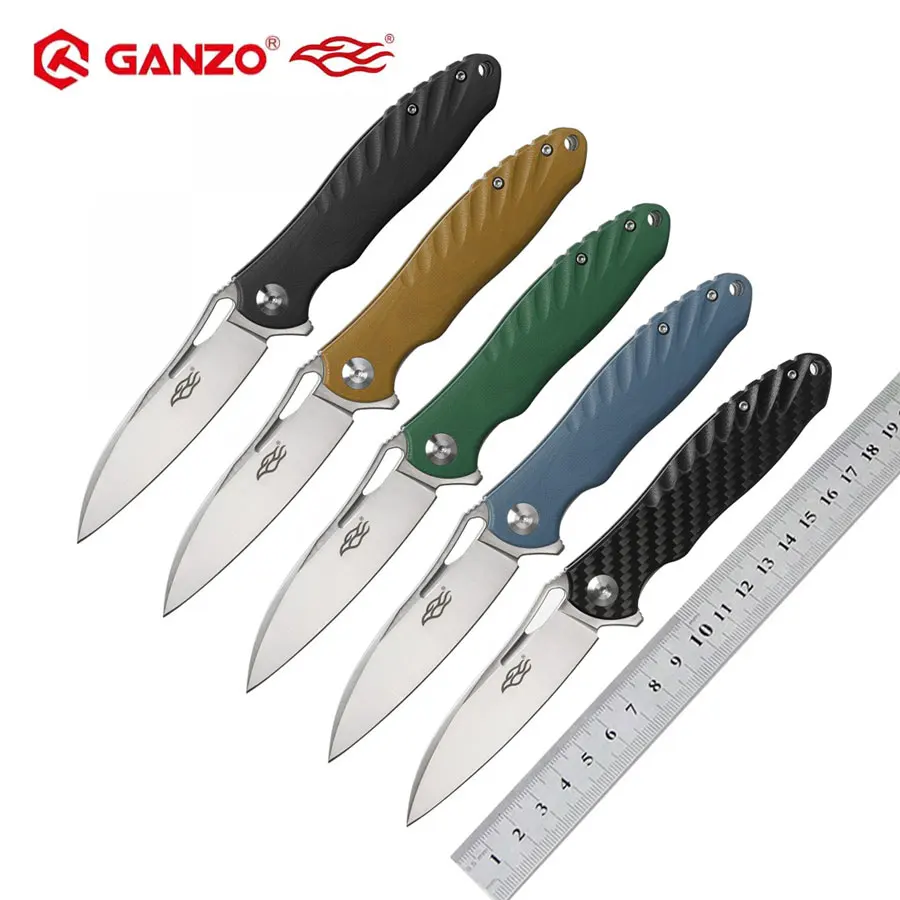 Online Ganzo Firebird FH71 D2 blade G10 o mango de fibra de carbono cuchillo plegable herramienta de supervivencia cuchillo de bolsillo táctico herramienta para exteriores EDC