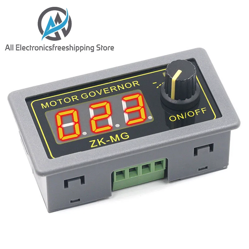 Controlador de Motor DC 5-30V, 12v, 24v, 5A, PWM, pantalla Digital de velocidad ajustable, codificador de relación de trabajo, frecuencia máxima de 15A, ZK-MG