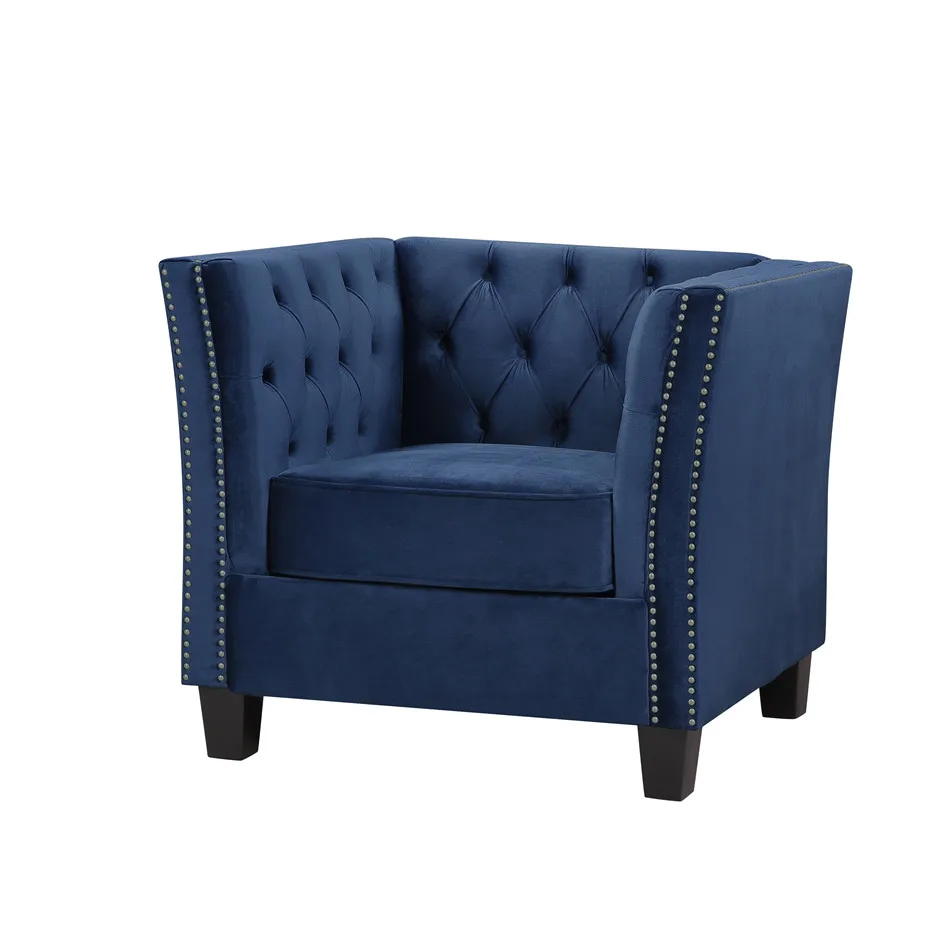 

Sapphire Blue Single Sofa Northern Europe Modern Simple Sofa Living Room Bedroom Small Family Net Red Sofa Light Luxury Balcony