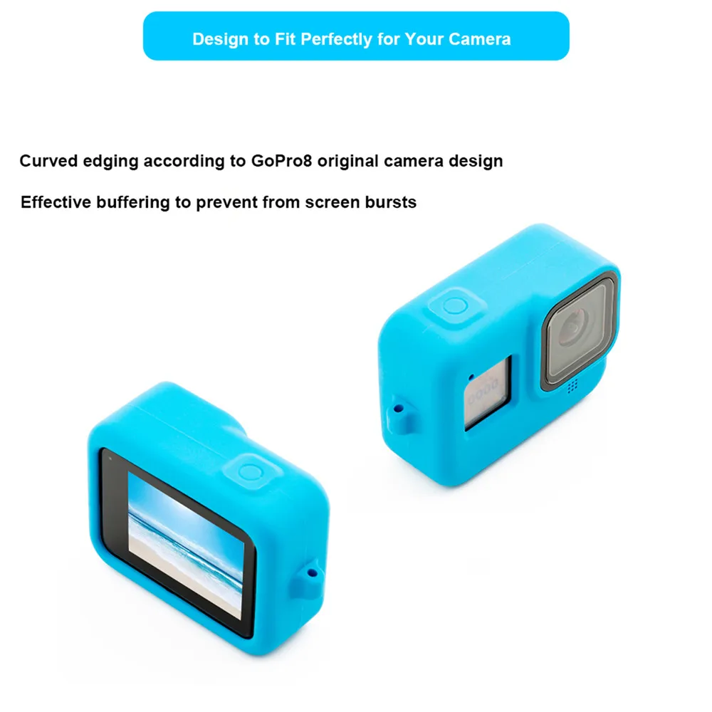 Silicone Case for GoPro 8 Camera Protective Frame Cover Shock-proof Camera Shell