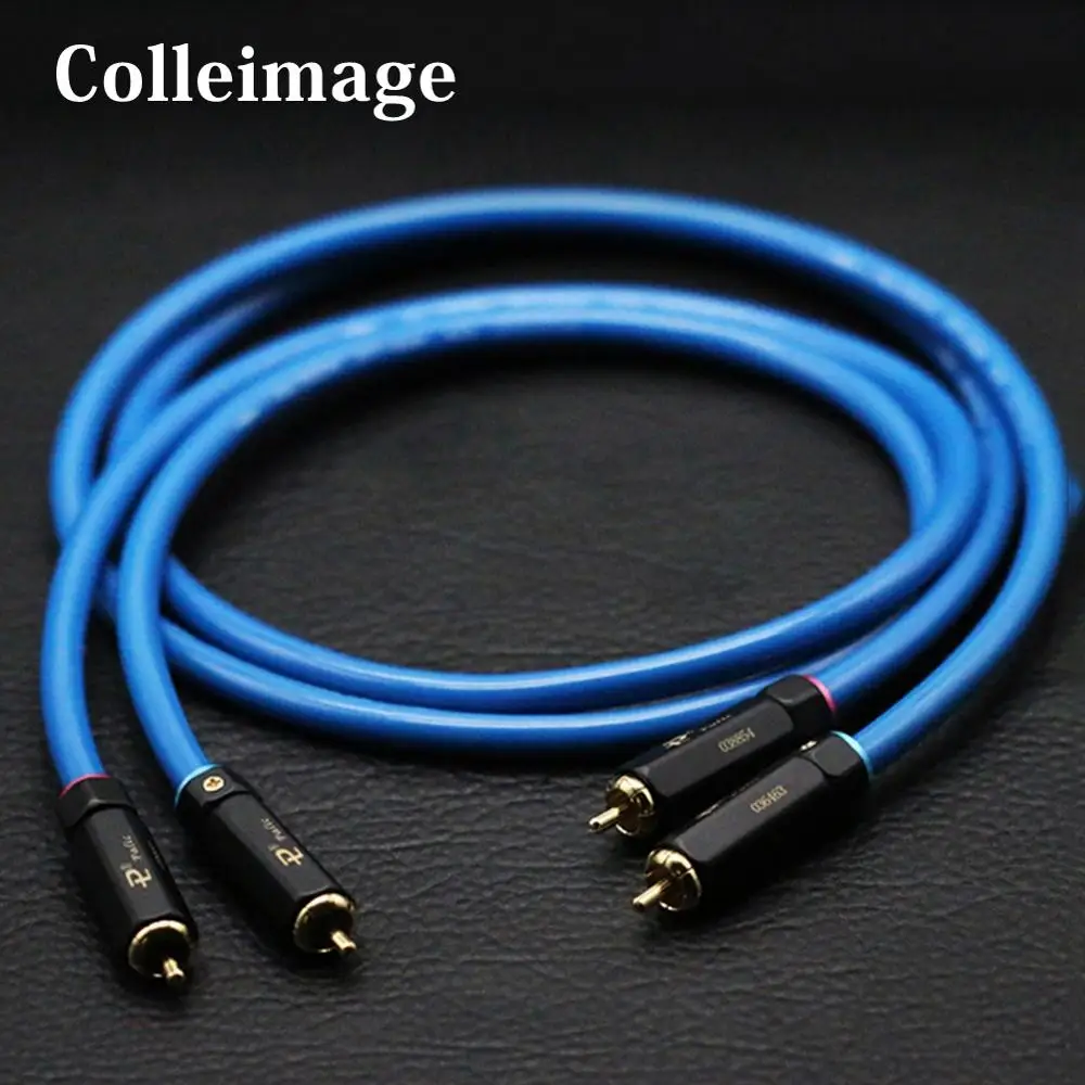 

Colleimage Hifi Silver Plated RCA Audio Cable ST-48B G3 AMP CD DVD RCA to RCA Cable RCA plug to RCA Male Audio Cable
