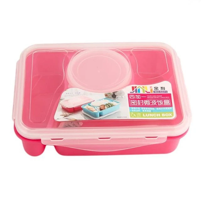 BPA Бесплатный Ланч-бокс для детей с отсеком Microwavable мультфильм Bento коробка Герметичный пищевой контейнер ланчбокс для пикника