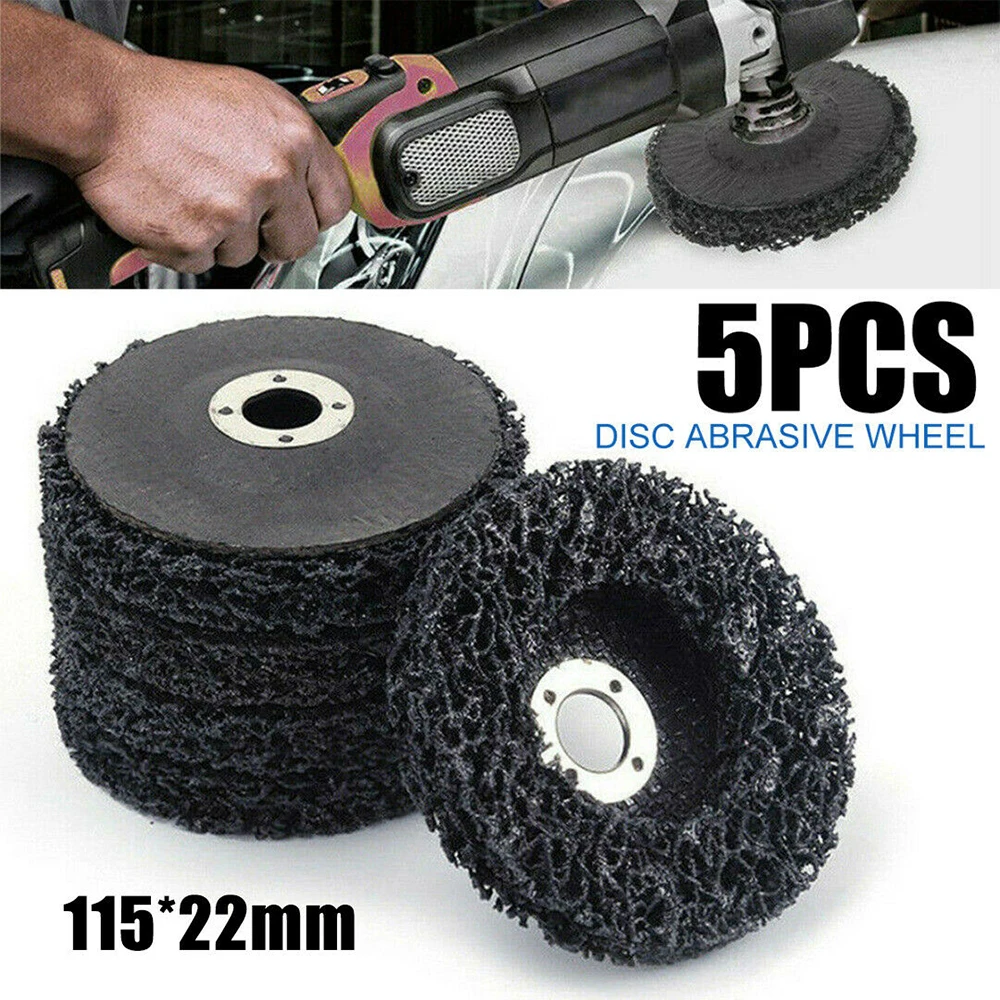 

5x 115mm Poly Strip Wheel Discs Paint Rust Remover Abrasive Angle Grinder Head for Car Truck Motorcycle Polishing Wheels machine