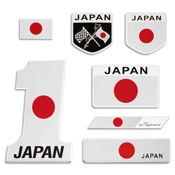 

Car Styling 3D Aluminum Japanese Flag Emblem Badge Car Sticker Decals For Toyoto Honda Nissan Mazda Lexus Mitsubishi Car-Styling