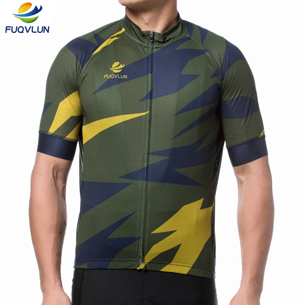 FUQVLUN Summer Cycling Jersey Breathale Mountain Bike Clothing Quick-Dry Racing MTB Bicycle Clothes Uniform Cycling Clothing