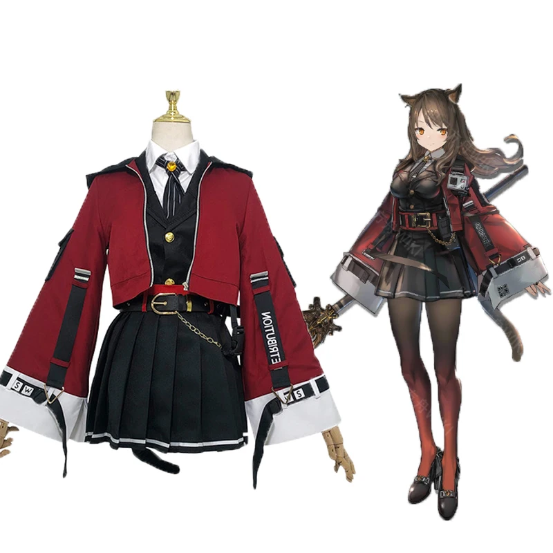 

New Game Arknights! SkyFire TEXAS Cosplay Costume Women Cute Dress Halloween Carnival Uniforms Full Set