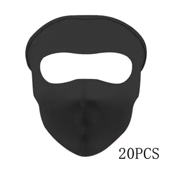 

20Pcs Face Mask Summer Ice Silk Sunscreen Large Mask All-Inclusive Mask Breathable Full Face Sunshade Protection Forehead Mask