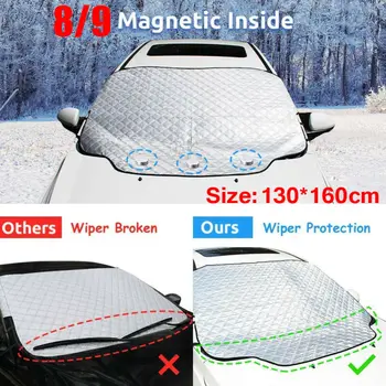 

Car Magnetic Windshield Antifreeze Dustproof Sunshade Auto Windshield Snow Sun Cover Ice Frost Removal Mirror Protector Truck