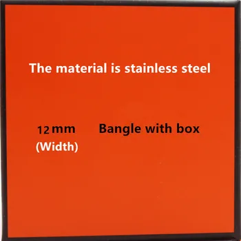 

Top Quality 12MM Luxury Stainless Steel Cuff Bracelets&Bangles Wristband Enamel Bangle Buckle Classic Brand Bracelets