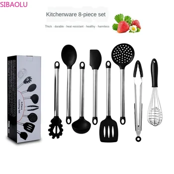

Silicone Kitchenware Set Non-Stick Kitchenware Cooking Tools Spoon Spatula Ladle Egg Beaters Tools Gadget Accessories