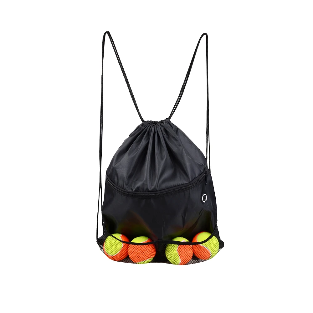 Elastic Rubber Orange Yellow Beach Tennis Balls with Bag Portable Large Capacity Sports Backpack Set for Training Competition