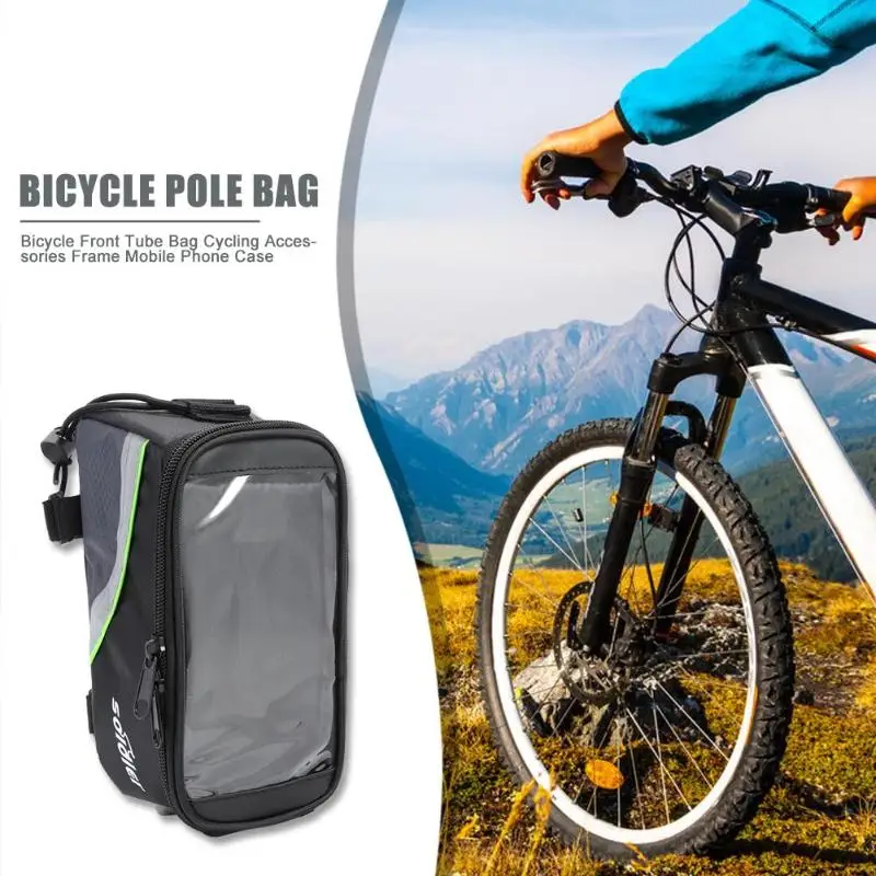 MTB велосипедный руль, сумки для мобильных телефонов, велосипедная Рама, передняя головка, верхняя труба, сумки