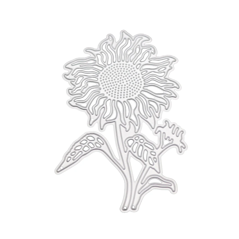 Sunflower Frame Metal Cutting Dies Blossom Cut Die Mold Scrapbook Embossing Craft Knife Mould Stencil Birthday Stamps and Dies