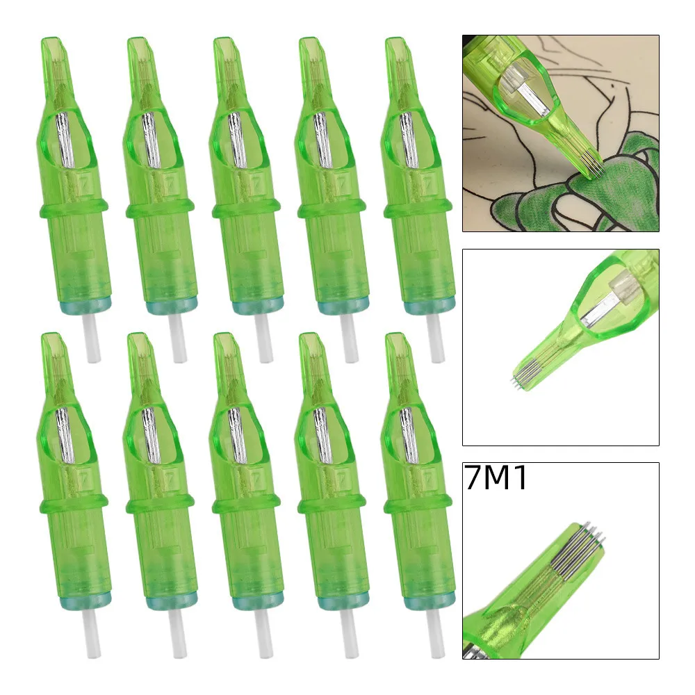 10PCS Disposable Tattoo Cartridge Needles Sterilized Needle 3RL 5RL 5RS 7M1 7RL Cartridge Tattoo Supplies Tattoo Accessories