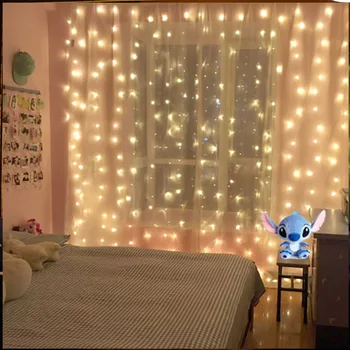 

3M*1M 96LEDS Home Outdoor Holiday Christmas Decorative 220V Wedding xmas String Fairy Curtain Garlands Strip Party Lights