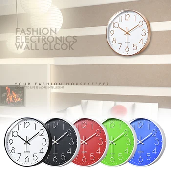 

Quartz Wall Clock Plastic Fashion Design Clocks For Home Decor Living Room Bedroom Modern Design Silent Wall Clocks UD88