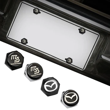 

4pcs Auto License Plate Screws for Mazda MS Speed 2 3 5 6 323 626 Axela cx5 cx3 Atenza cx7 cx9 Protege mx3 mx-5 rx7 Car-styling