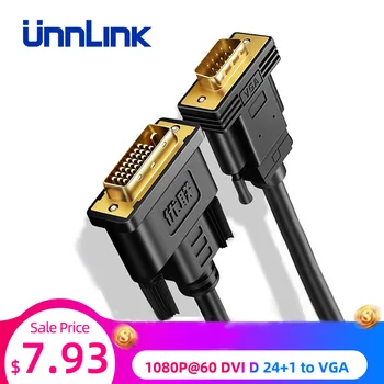 

Unnlink Active DVI to VGA Adapter FHD 1080P@60 DVI D 24+1 to VGA Digital Adapter Converter Cable For Laptop Host Graphics Card