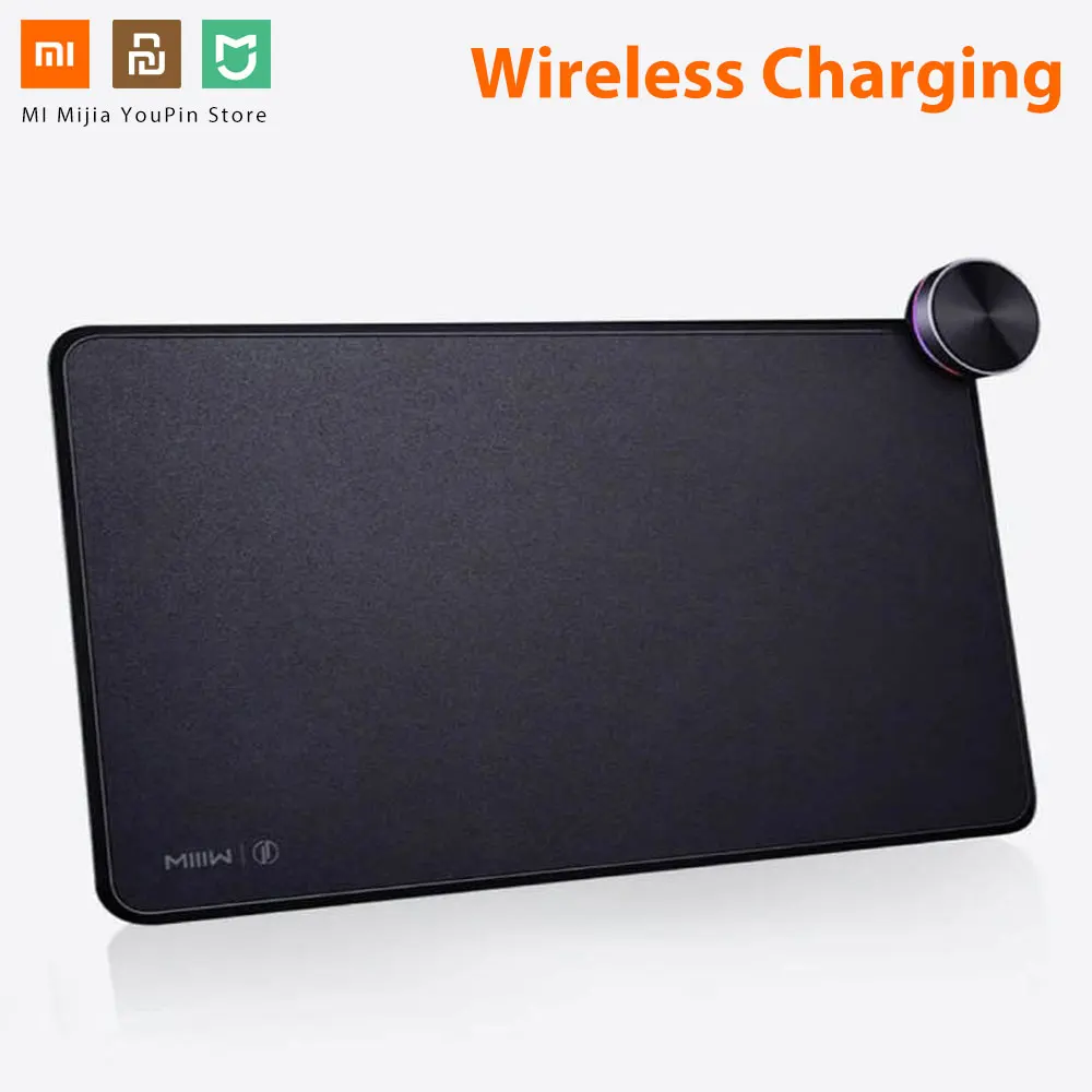 

Original Xiaomi MIIIW Mouse Pad Smart Qi Standard Support Mix2S Wireless Charging Mousepad ABS Mouse Mat RGB Light Mouse Pad