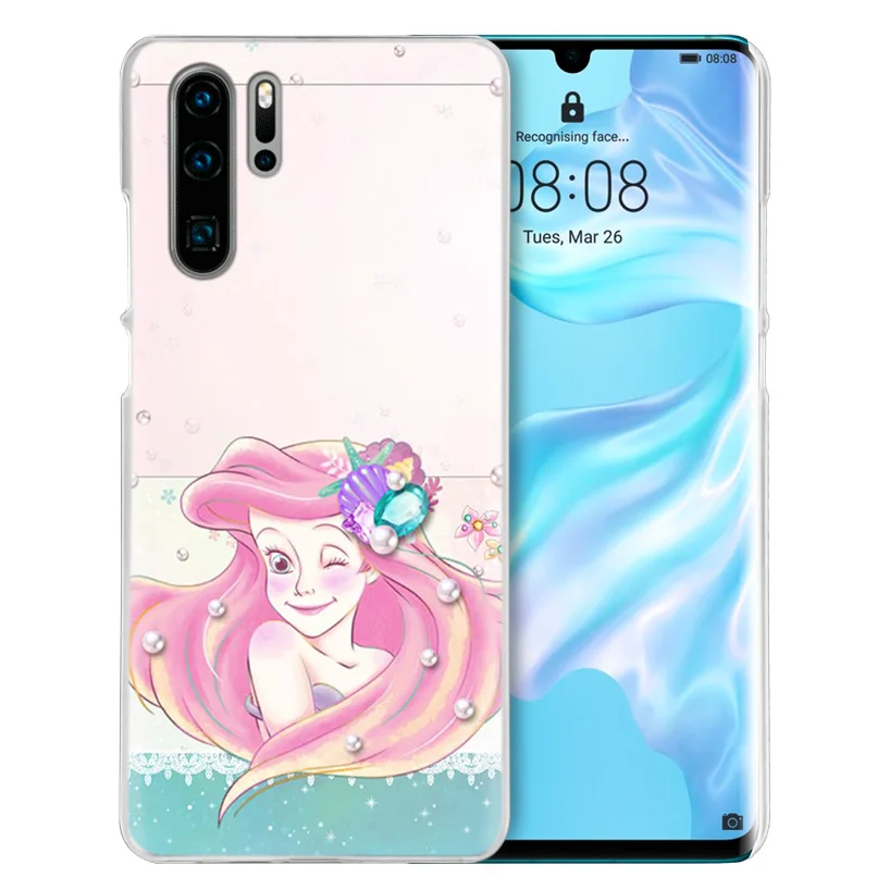 Чехол с изображением маленькой русалки для huawei P20 P Smart Z Plus P30 P10 P9 P8 mate 30 20 10 Lite Pro, жесткий чехол для телефона Cas