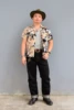 BOB DONG One Hundred Tigers Hawaiian Shirts Men Tropical Aloha Short Sleeve 5