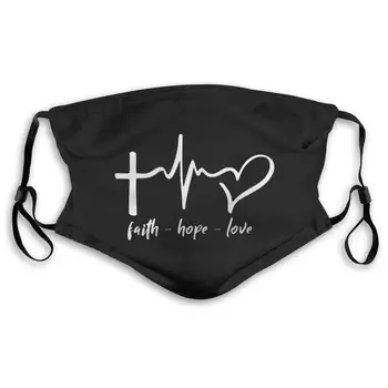 

Faith Hope Love Unisex Anti-Pollution Mask Dust Mask with Filter Mask Black