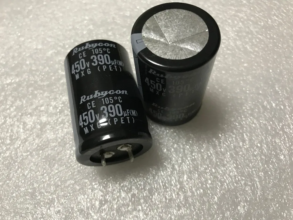 390 мкФ 450V RUBYCON MXG серия 30x45 мм 450V390uF алюминиевый электролитический конденсатор