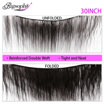 Bigsophy Brazilian Straight Hair Weave Bundles 8-42 30 Inch bundles100% Human Hair Weave Remy Hair Extensions  Hair 1 3  Bundles 2