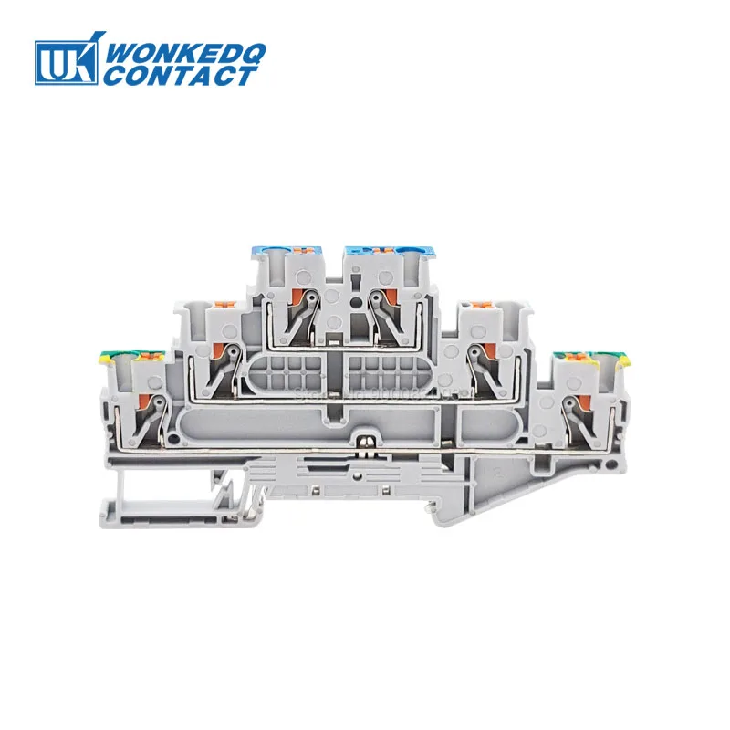 1Pc PT2.5PELN Pushin Triple Level Ground Modular Termin 2.5mm Wire