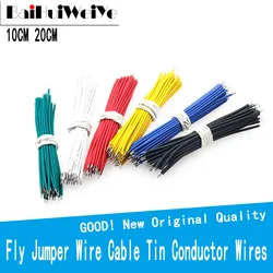 Lot de 100 câbles de soudure PCB 24awg, 10cm/20cm, en fer blanc, fils de raccordement 