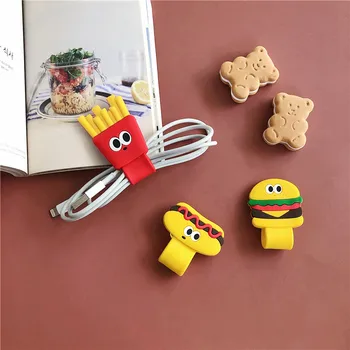

Funny Cable Protector Data Line Cord Protective Case Earphone Winder Cover Cute Cartoon For iPhone USB Charging Cable Winder