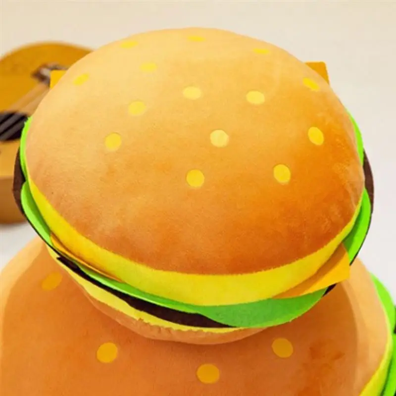 40 см плюшевая подушка Humburger плюшевая игрушка pp чучело из хлопка подушка для дома девочки подарок на день рождения желтый