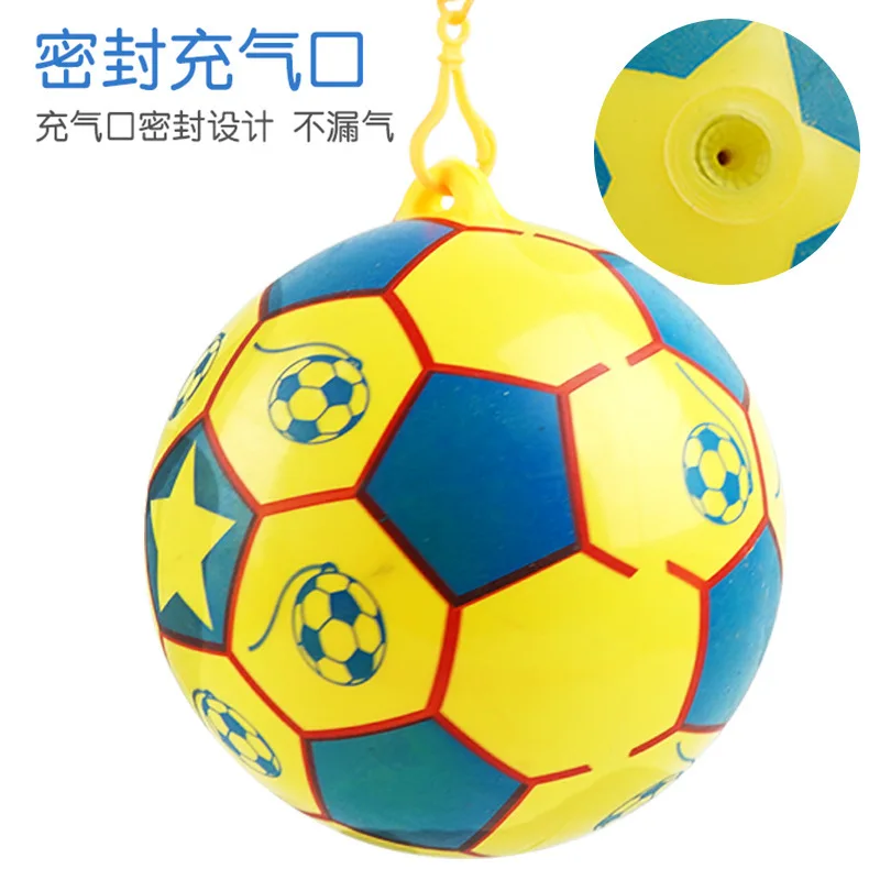 Children Chain Football with Drawstring Ball Practice Football Children Inflatable Toy pai qiu Students Outdoor Sports