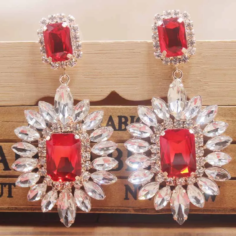 1 цвет 4 материал choosefashion rhinestone Висячие серьги нежные красочные Кристальные серьги masquarde/make up ювелирные серьги