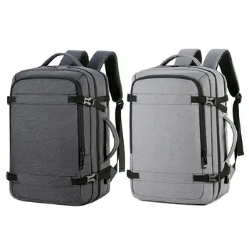 

Men Backpack Waterproof USB Charging Side Buckles Business Shoulder Bag Work