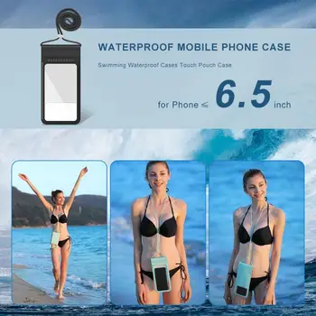 

Outdoor Riding drifting Swimming Beach Dry Bag Waterproof Mobile Phone Case Pouch Cover Touch Diving Case for Phone 5.5 inch