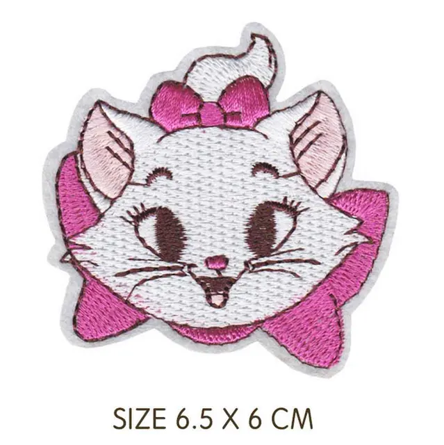 Marie Cat Iron On Embroidered Clothes Patches For Girl Woman Clothing Stickers Garment Wholesale 2