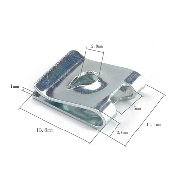 

100* U Clip Lot Set 100PCS No.4 Accessories Speed Fastener Parts Clips Nut