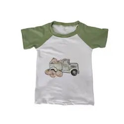 SS для малышей футболка с короткими рукавами и цены по прейскуранту завода-изготовителя для детей ясельного возраста одежда типа "реглан"