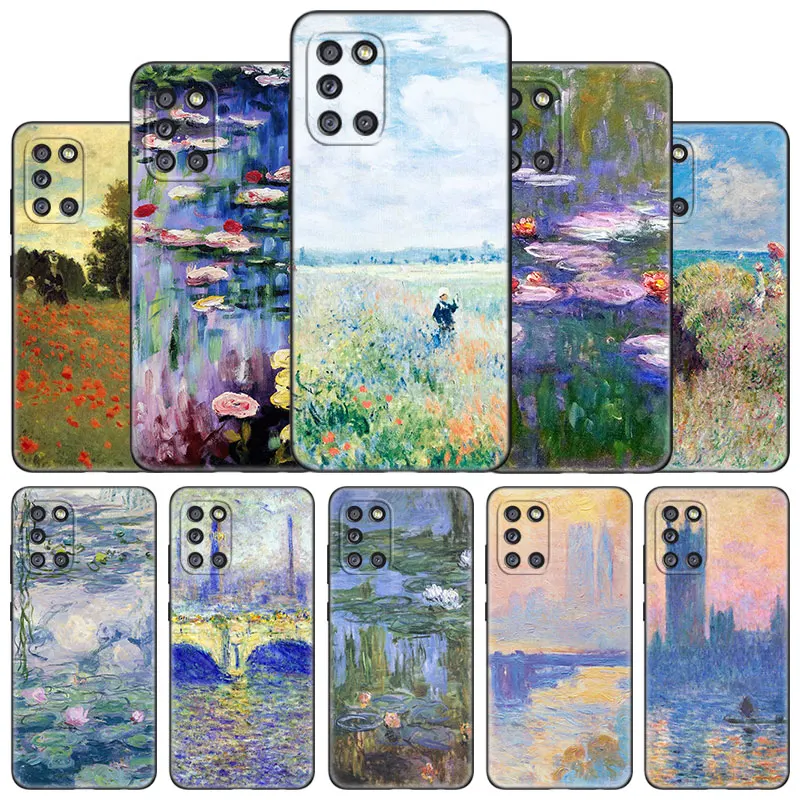 Claude Monet Giardino Ponte Di Loto Per Il Caso Di Samsung A13 A01 Core A03S A10 A20E A21 A30 A40 A41 A42 A82 A90 A6 A7 A8 A9 Più 2018