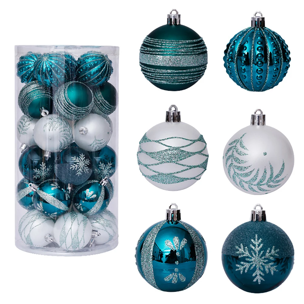 

30Pcs Christmas Tree Decorations Balls Bauble Xmas Party Hanging Ball Ornaments Christmas Decorations for Home New Year Gift
