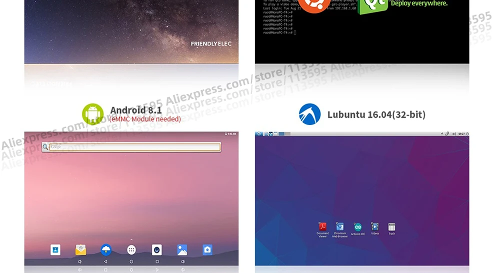 RealQvol FriendlyARM NanoPi M4 V2 4 Гб DDR3 Rockchip RK3399 SoC 2,4G и 5G двухдиапазонный WiFi+ Bluetooth 4,1 поддерживает Ubuntu Android