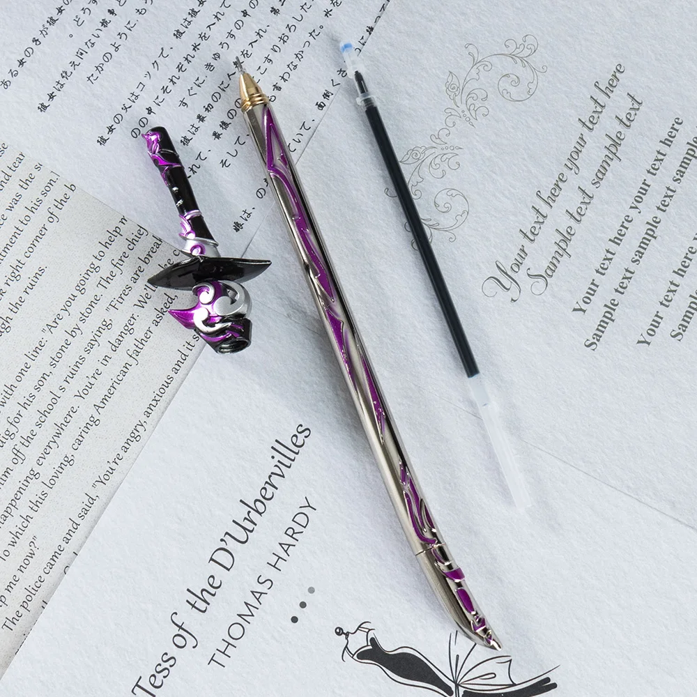 Anime Genshin Impact Cosplay Stationery Weapons Tartaglia Arataki Itto Raiden Shogun Thomas Sword Sign Pens Props